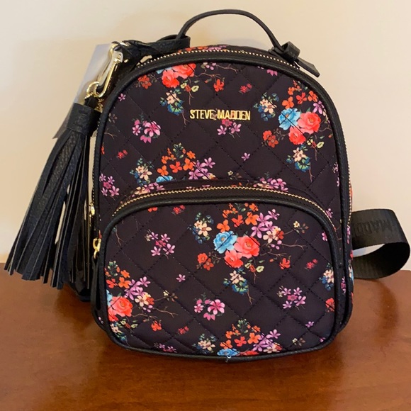 Steve Madden Handbags - Steve Madden Black/Multi BBLOGO Backpack